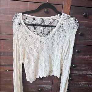 Elegant Cream Lace Women's Top
